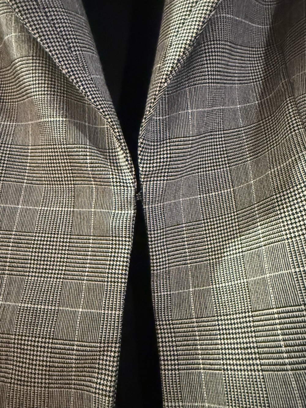 Due Per Due Gray Glen Plaid Blazer Jacket Size 12 Vintage Dark Academia Suit - Picture 4 of 12